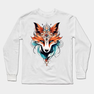 Neo Traditional Fox Long Sleeve T-Shirt